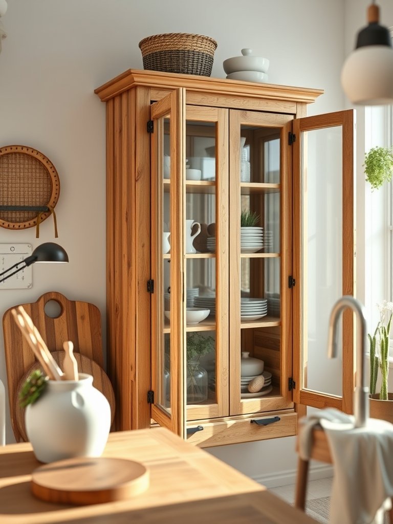 Add Glass Doors to Hide Clutter