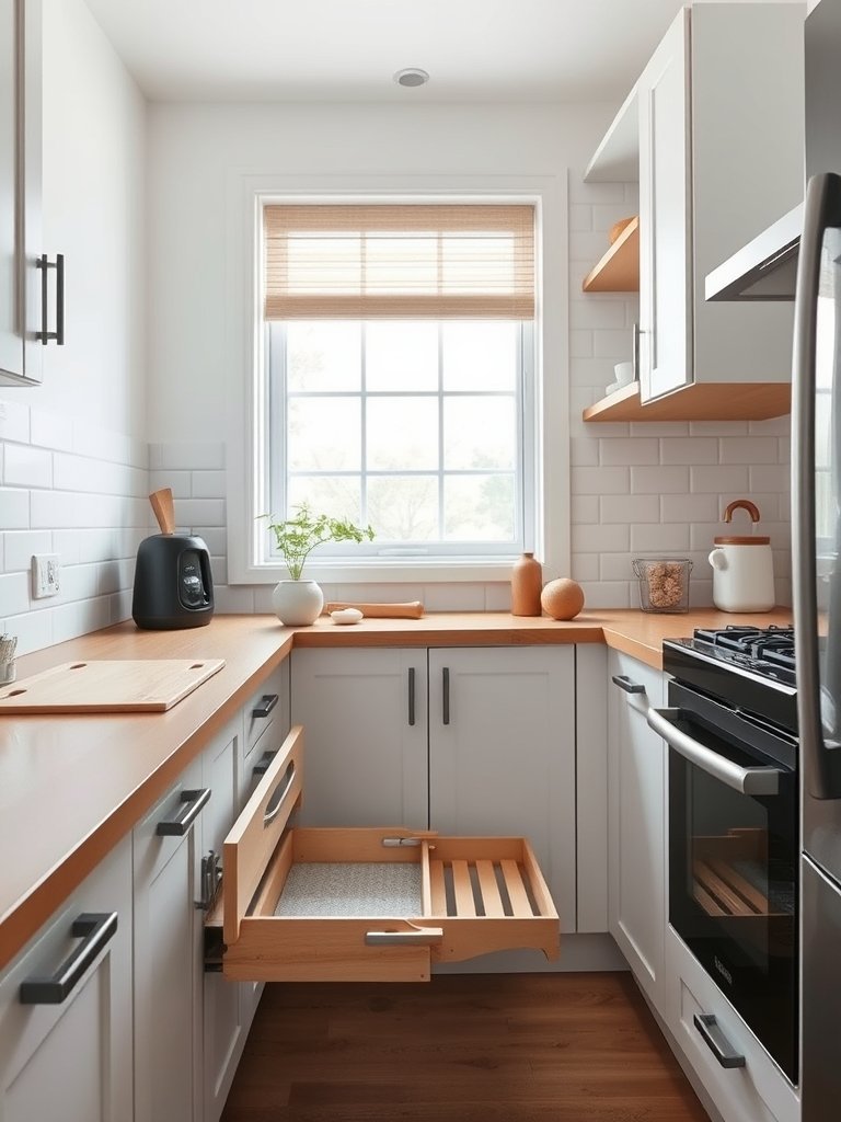 Add Pull Out Trays Under Cabinets