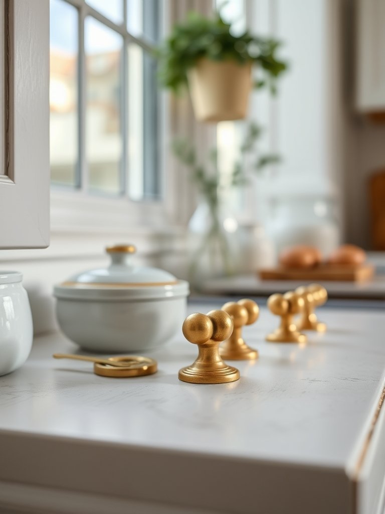 Add Worn Brass Drawer Pulls