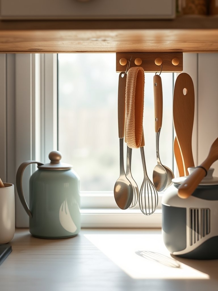 Attach Hidden Hooks for Utensils