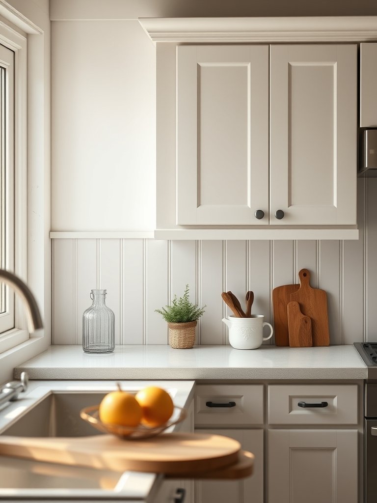 Beadboard Backing Inside Cabinets