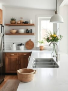 Bright White Countertops For Contrast