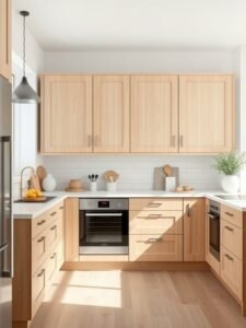 Clear Maple Finish Cabinets