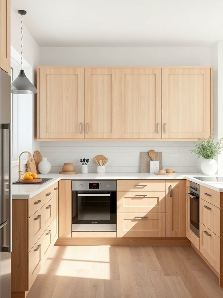 Clear Maple Finish Cabinets