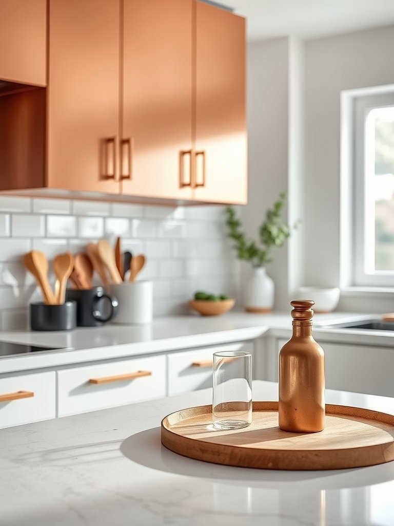 Copper Metallic Cabinet Accents
