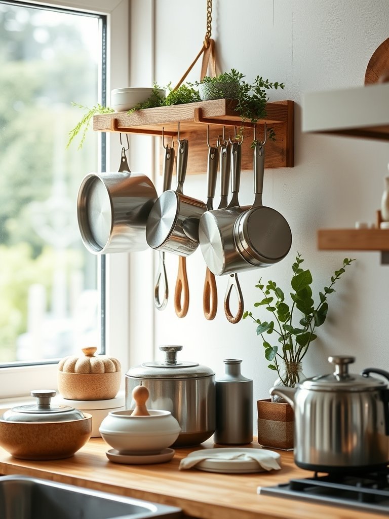 Create a Decorative Pot Rack