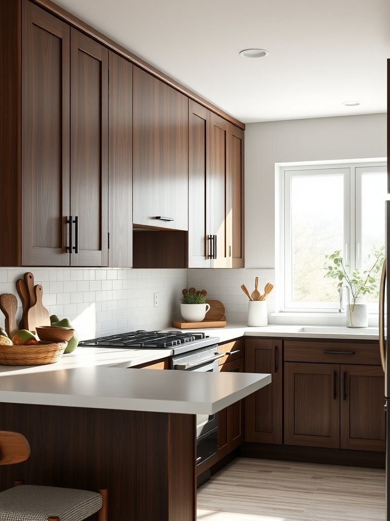 Dark Walnut Statement Cabinets