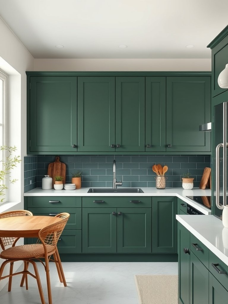 Deep Forest Green Cabinetry