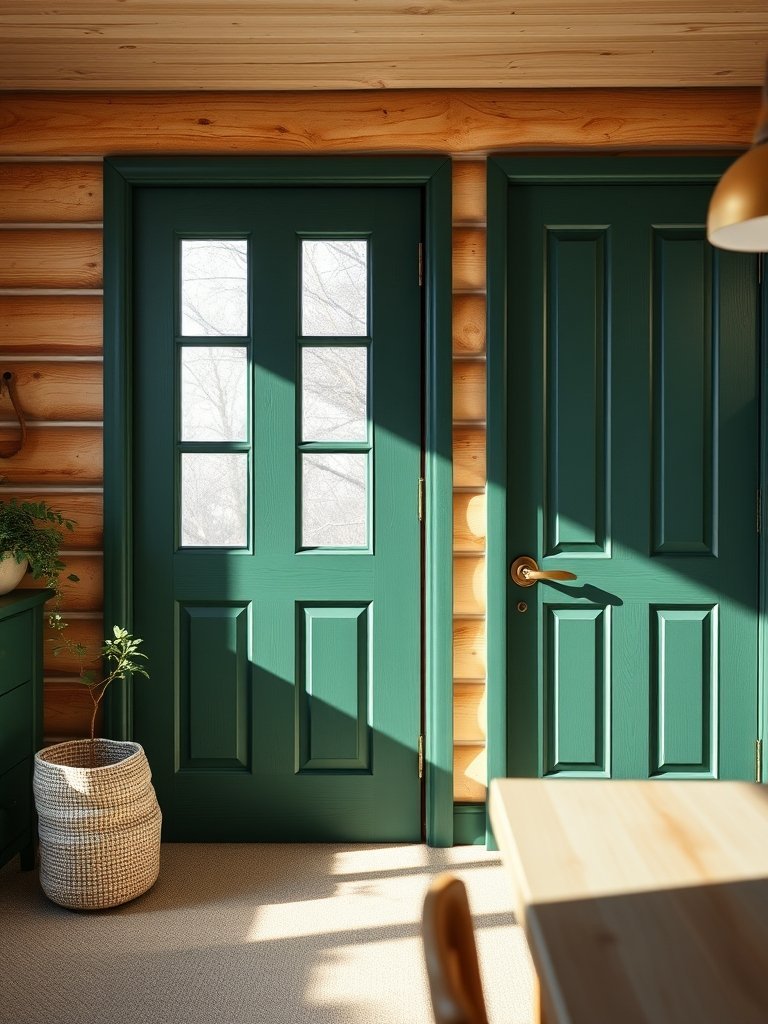 Deep Forest Green Painted Doors