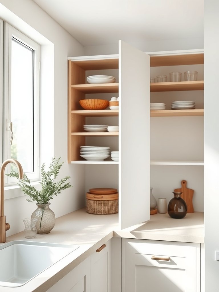 Diagonal Cabinet Doors for Access