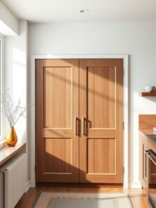 Flat Front Walnut Doors