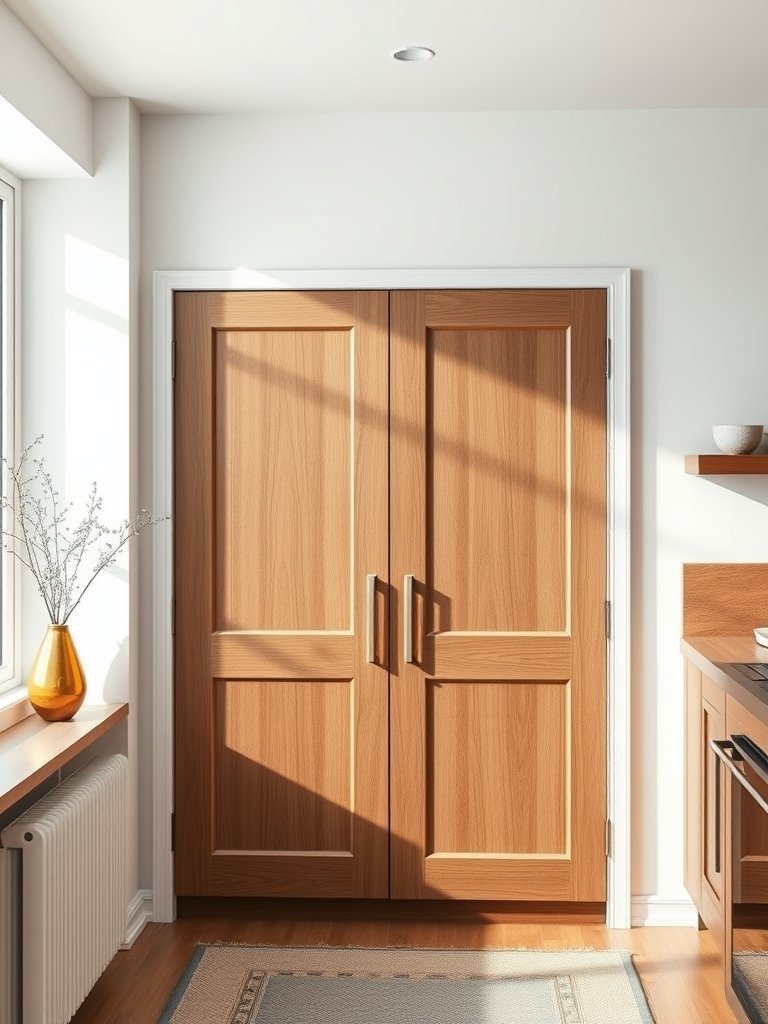 Flat Front Walnut Doors