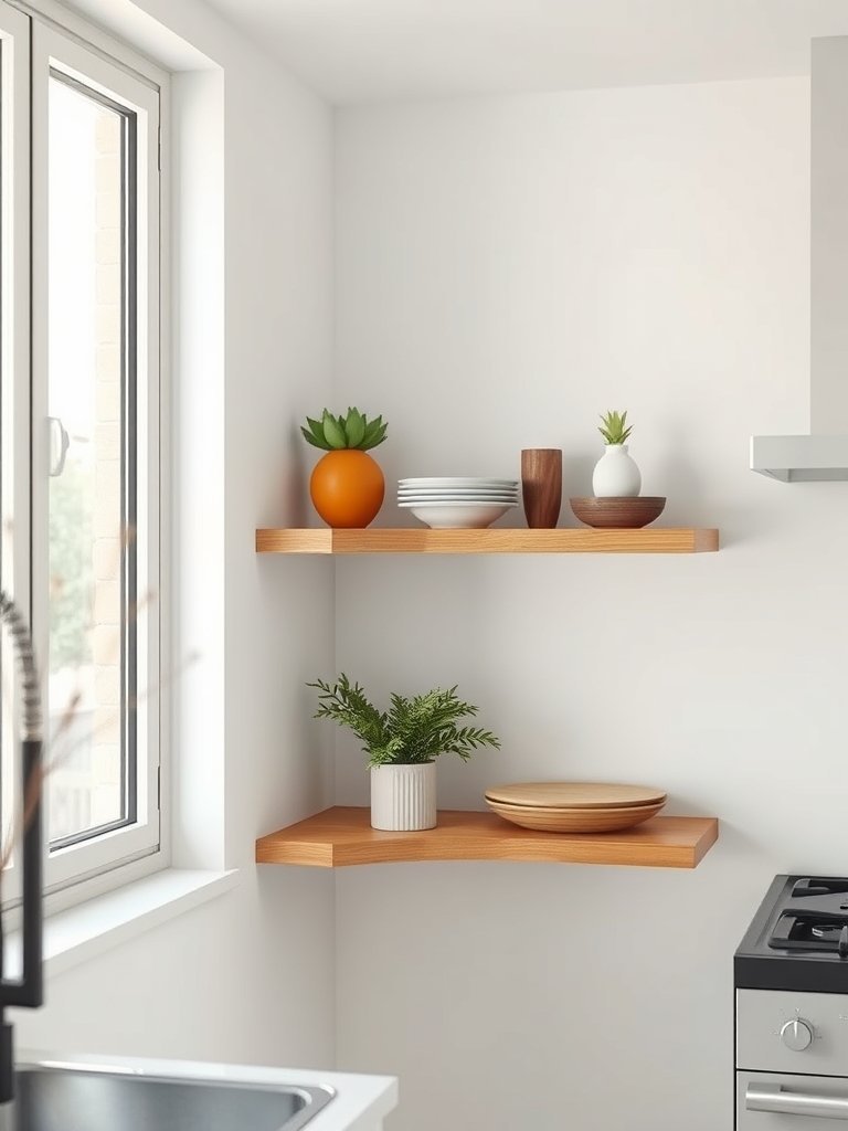 Floating Corner Shelves