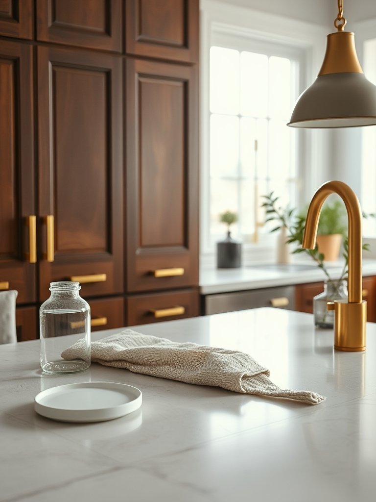 Gold Hardware Makes Wood Pop