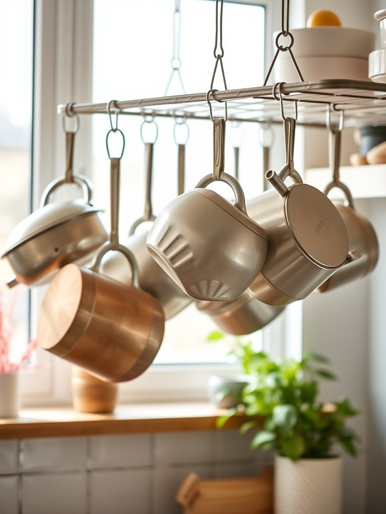 Hang Pots On Ceiling Racks