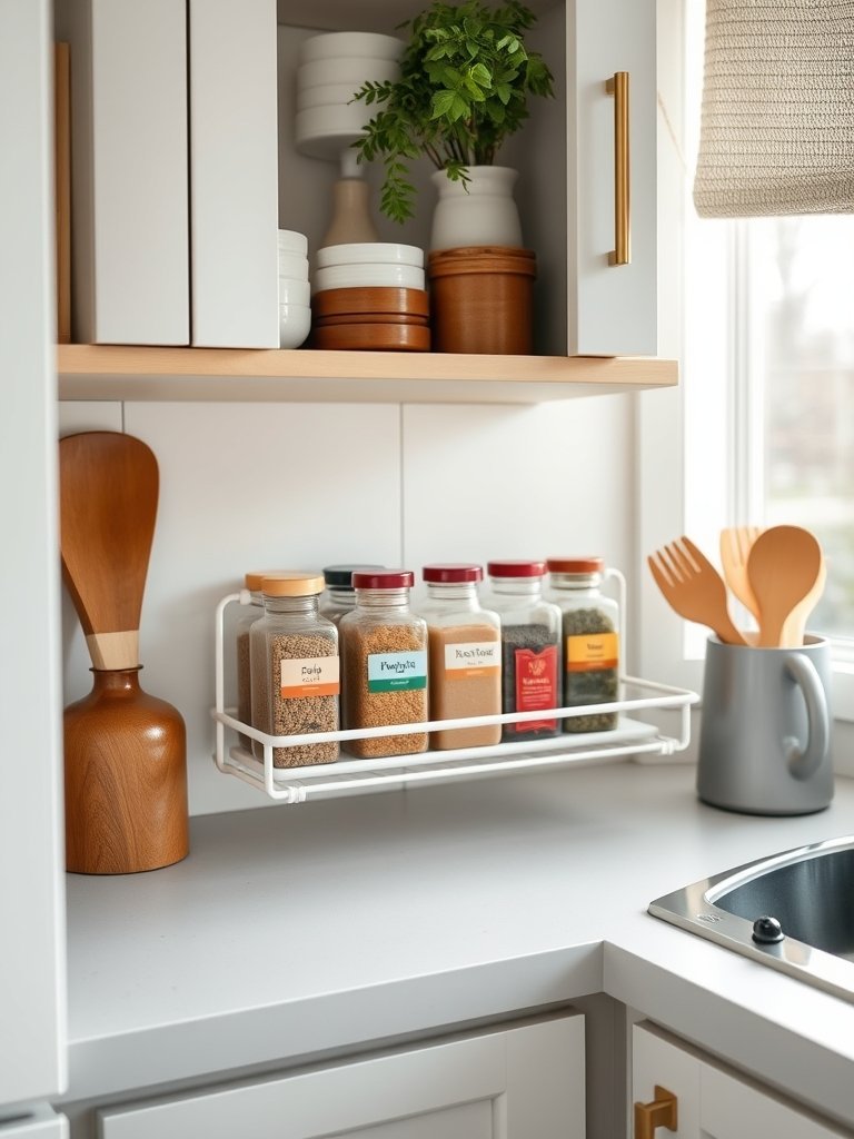Install A Shallow Spice Rack