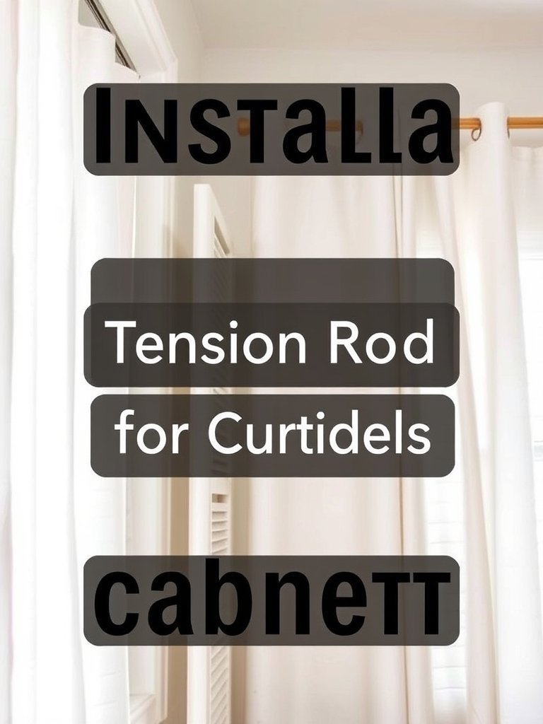 Install A Tension Rod For Curtains