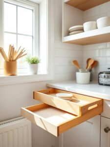 Install Sliding Pullout Trays
