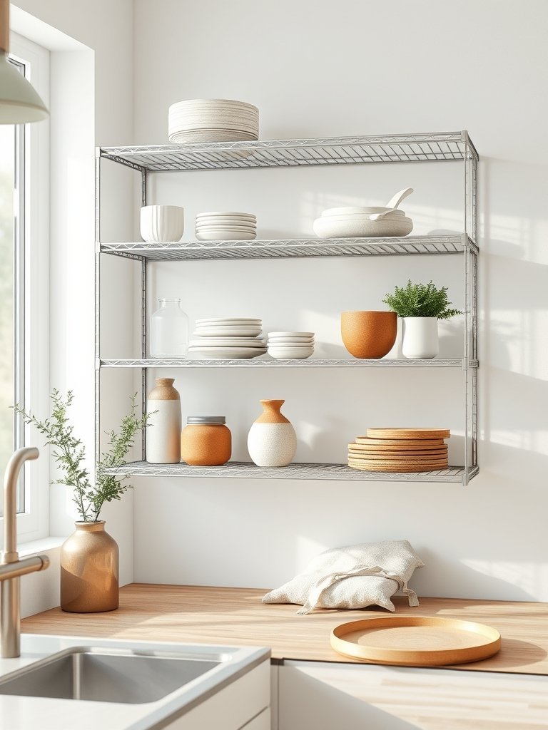 Integrate Metal Open Shelves
