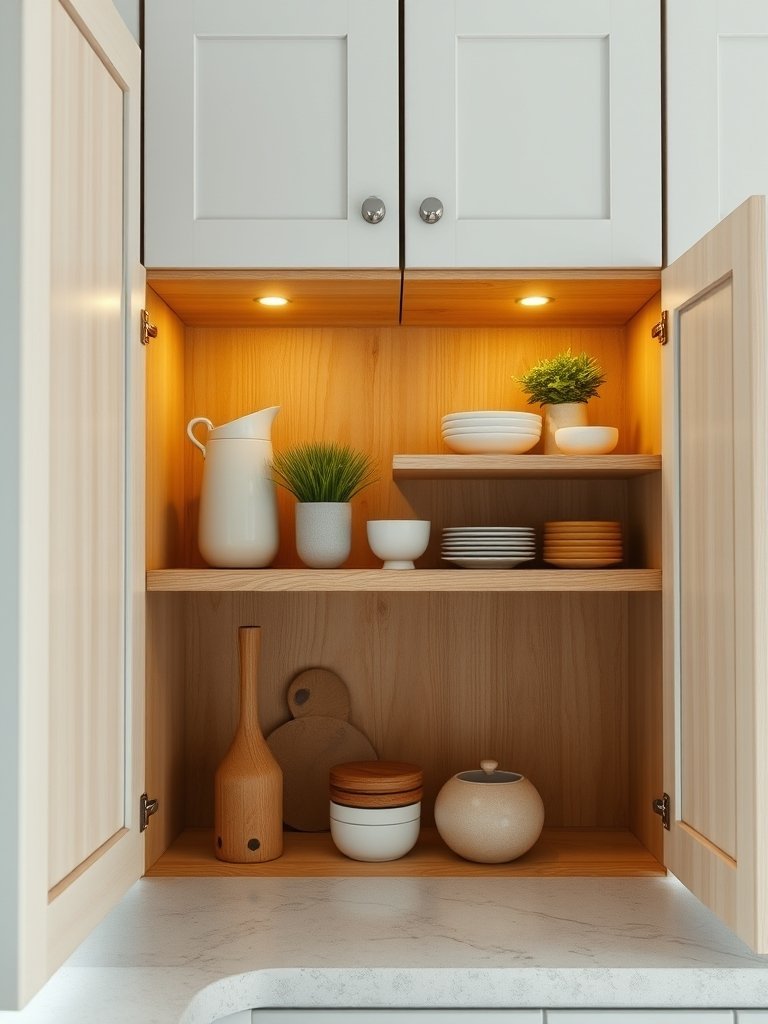 Layer Lighting Inside Cabinets