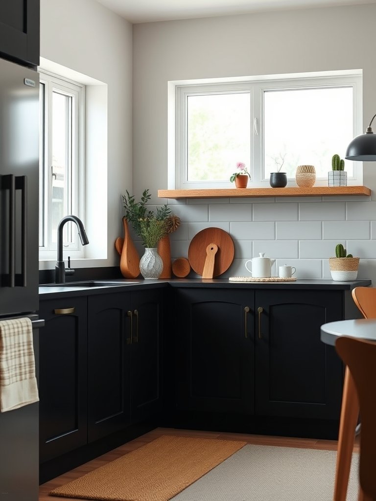 Matte Black Cabinet Surfaces