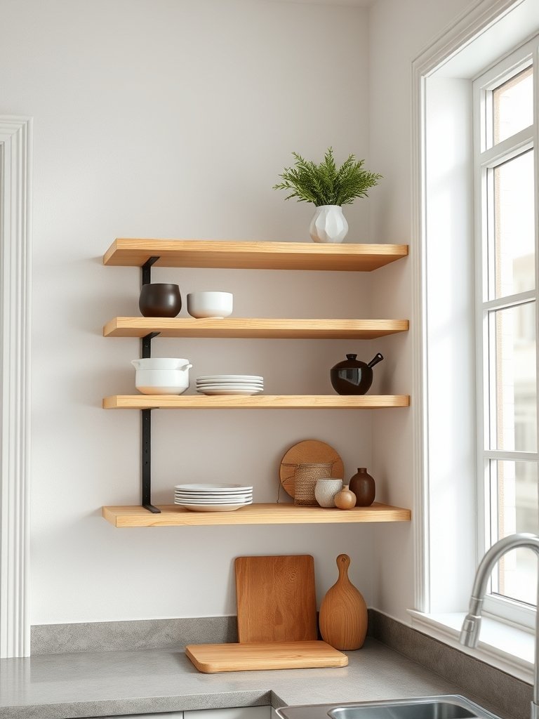 Mount Open Corner Display Shelves