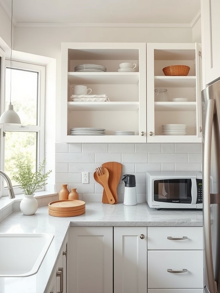 Open Cubbies Above Countertops