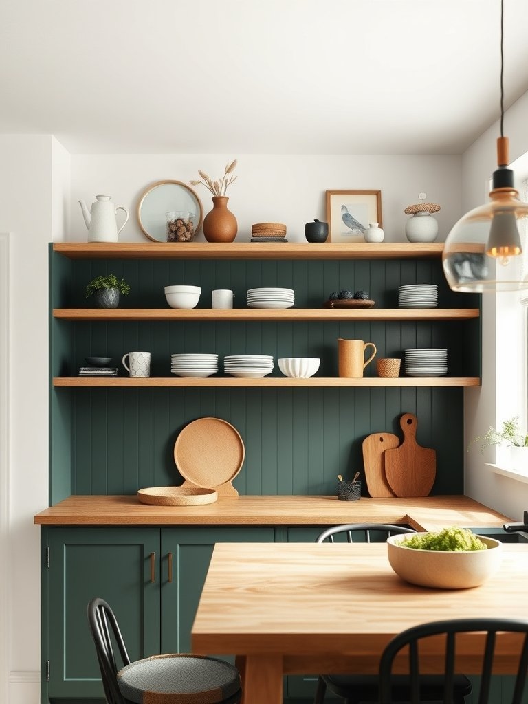 Open Shelving Instead of Uppers