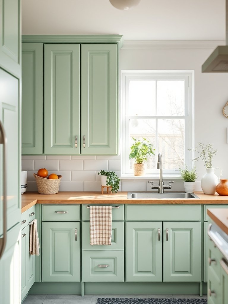 Paint Cabinets A Mint Green