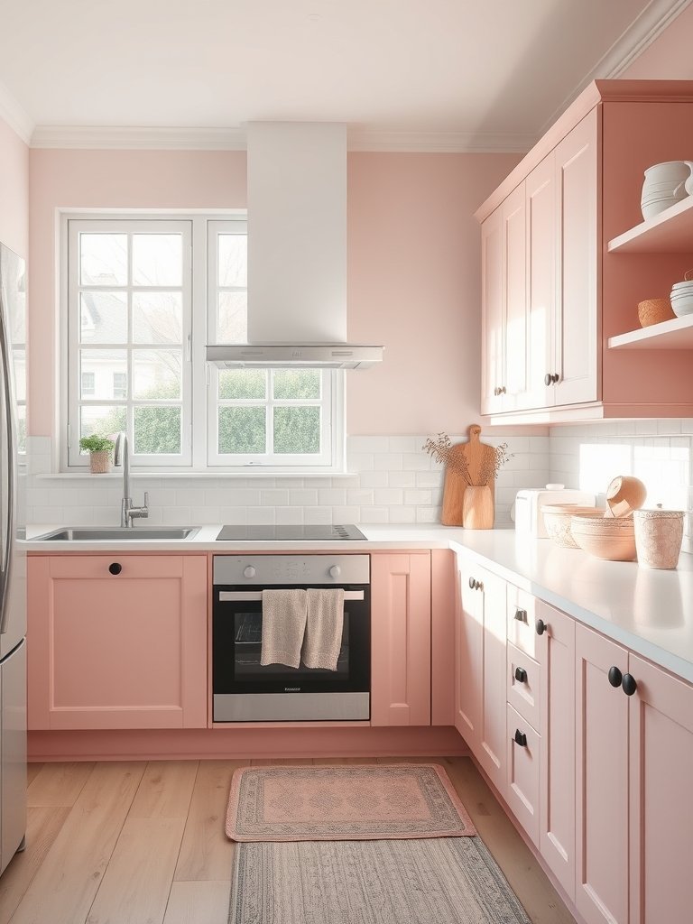 Pastel Pink and Light Gray