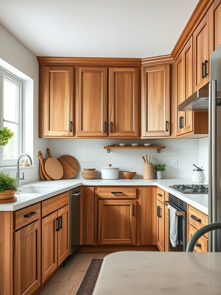 Pecan Wood Rustic Cabinets