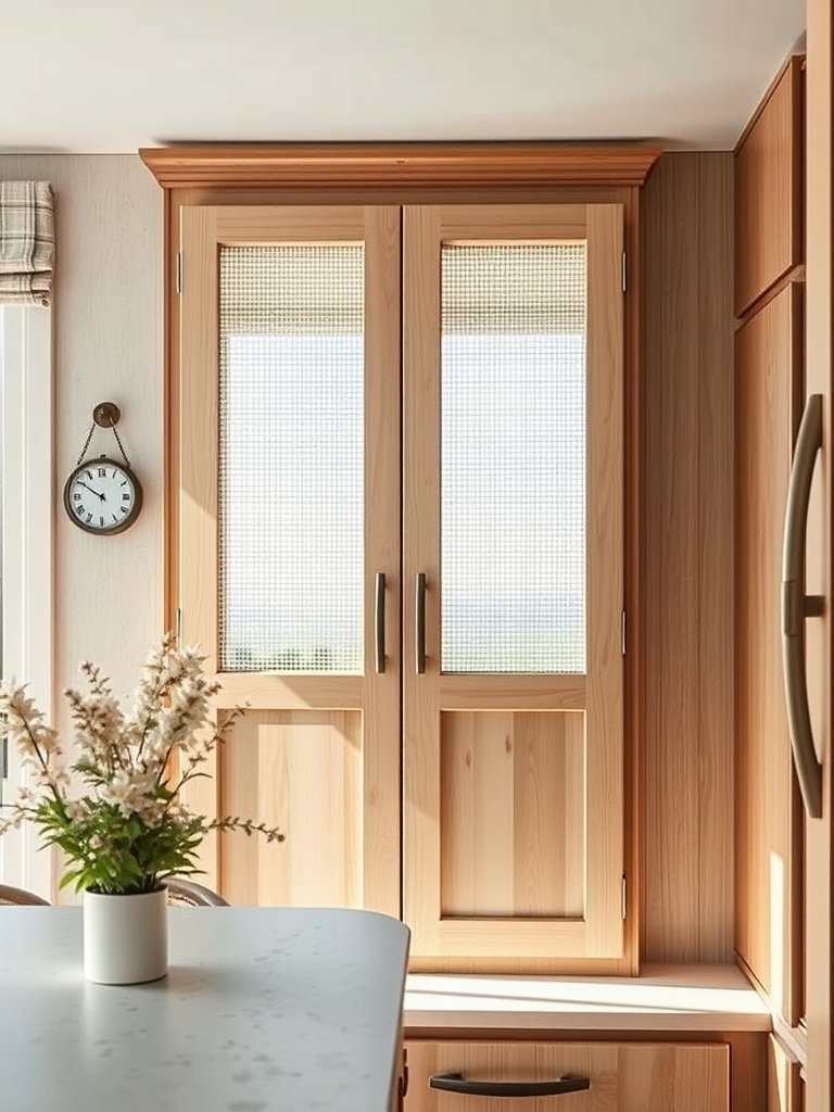 Replace Heavy Cabinet Doors With Mesh