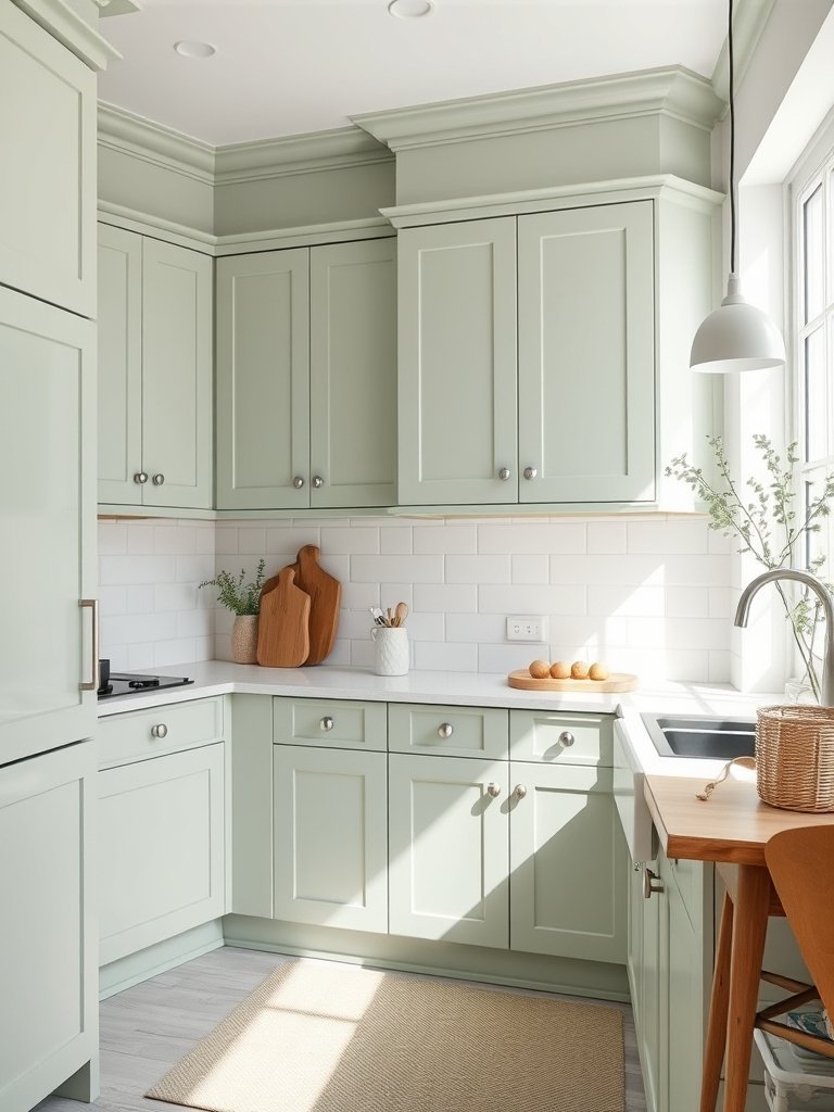 Soft Sage Green Cabinets