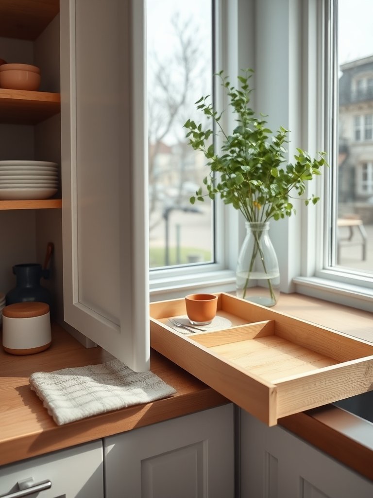 Swing Out Trays for Blind Corners