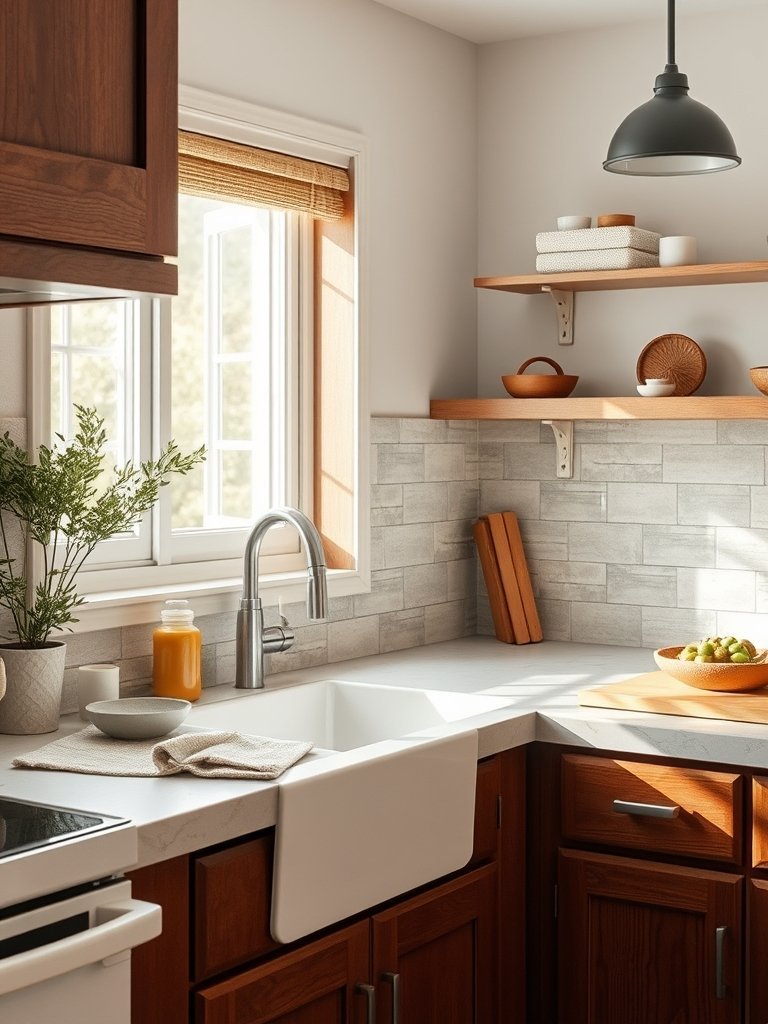 Try A Neutral Stone Backsplash