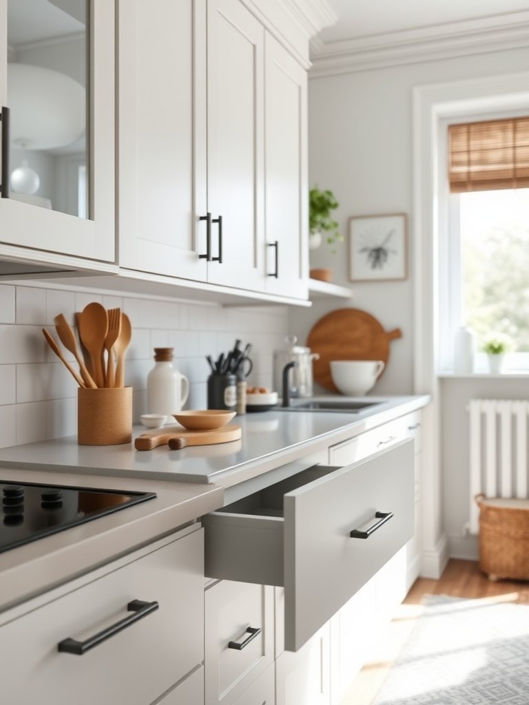 Use Extra Wide Cabinet Drawers