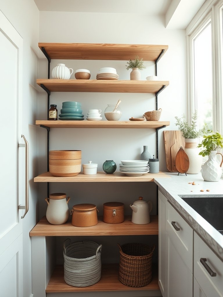Use Open Shelving for Storage