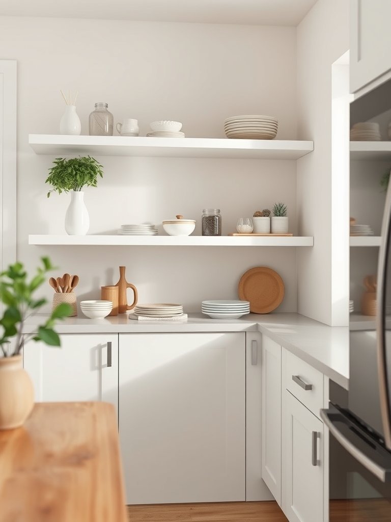 Use Open Shelving To Expand Space