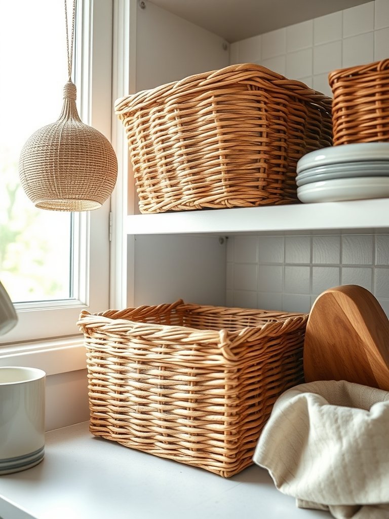Use Wicker Baskets For Storage
