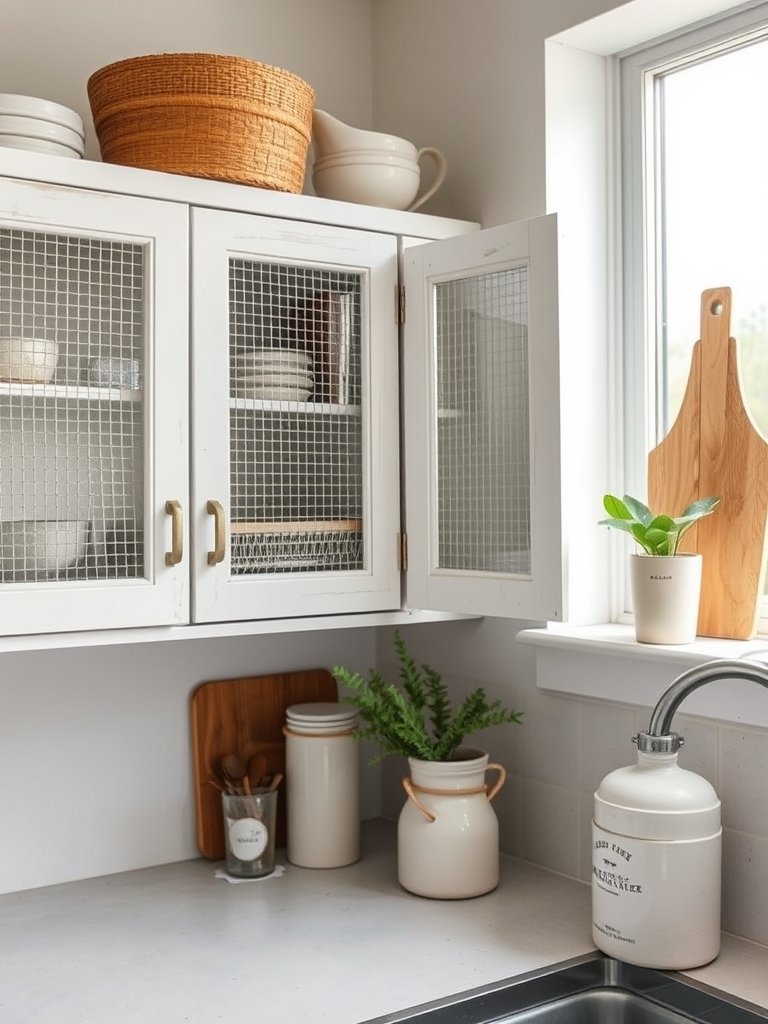 Using Wire Mesh Cabinet Inserts