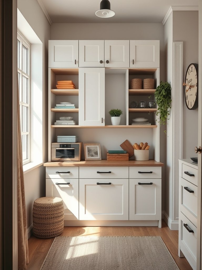 Vertical Storage Saves Floor Room