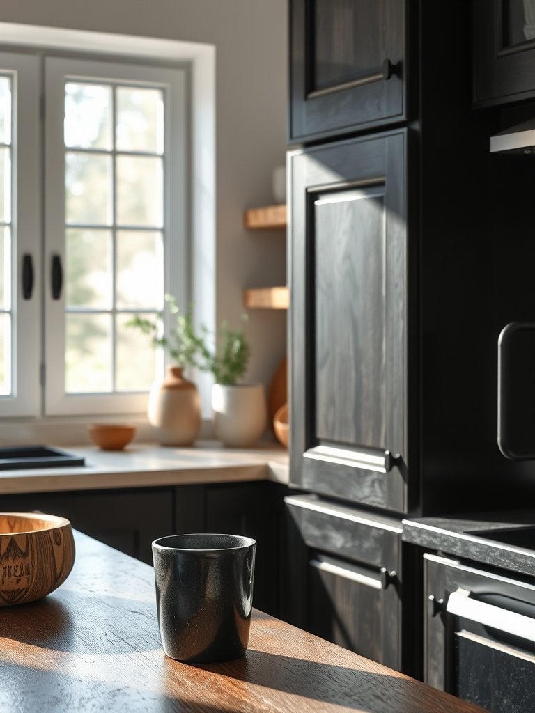 Weathered Black With Iron Hardware