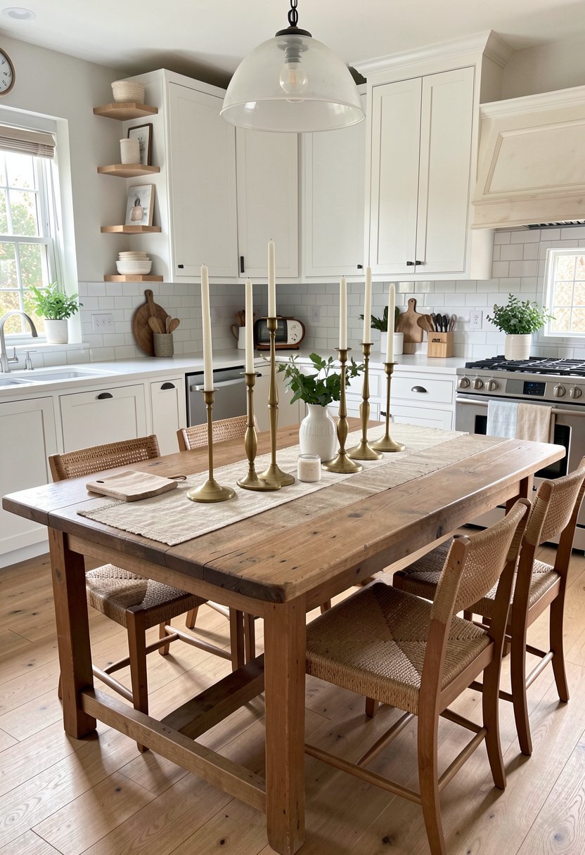 A Collection of Brass Candlesticks