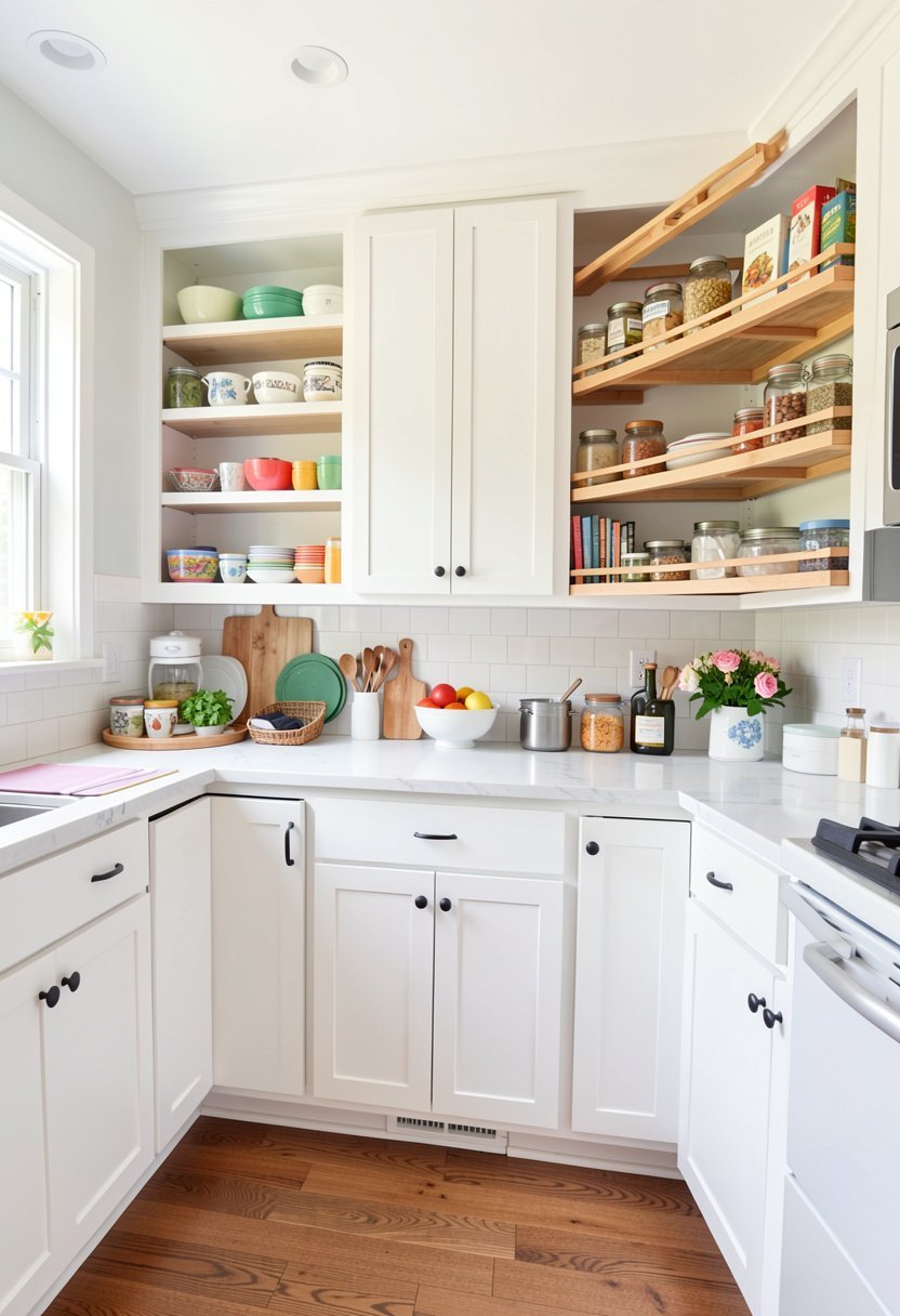 Add Lazy Susans to Pantry Shelves