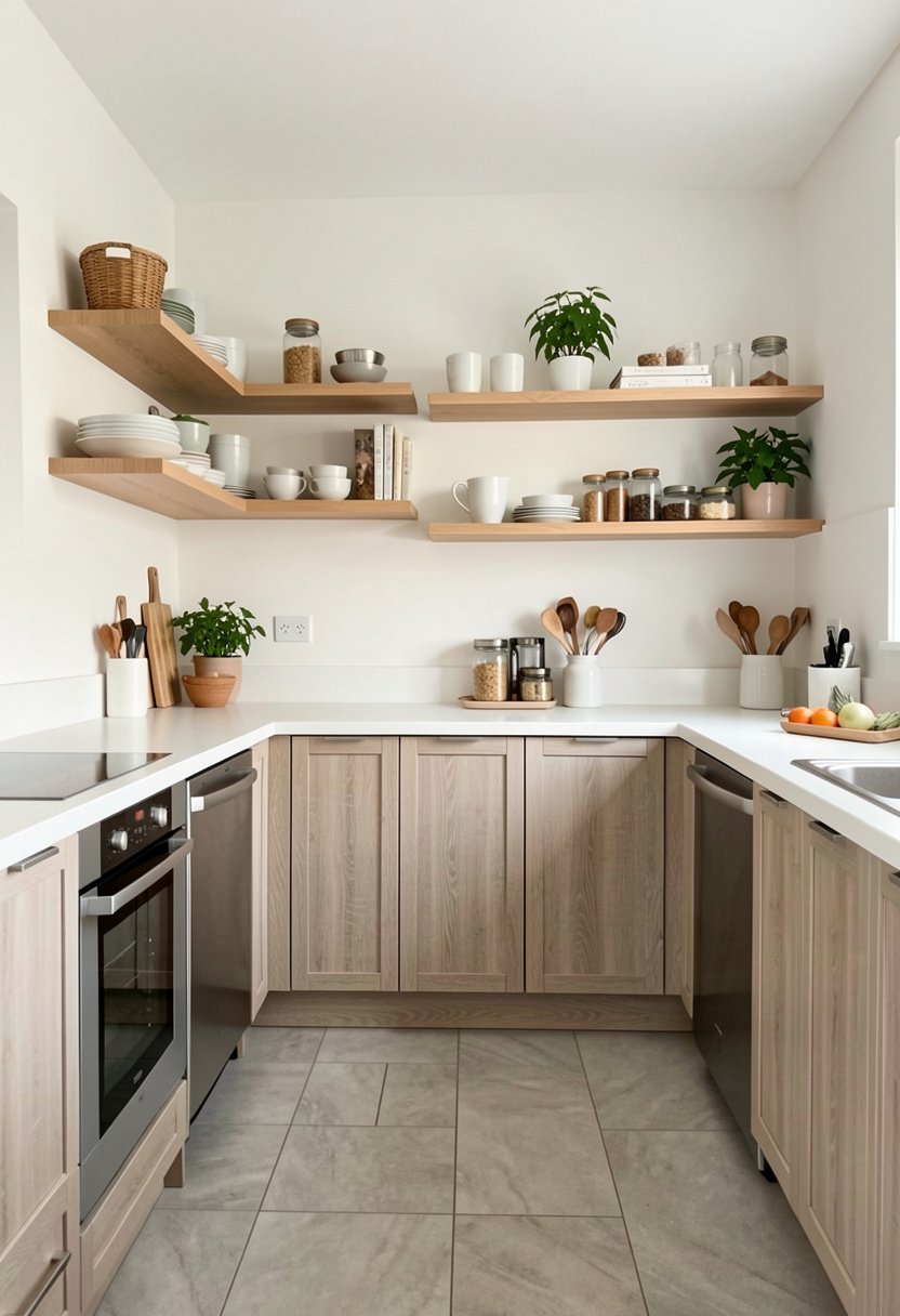 Add Open Shelving to Walls
