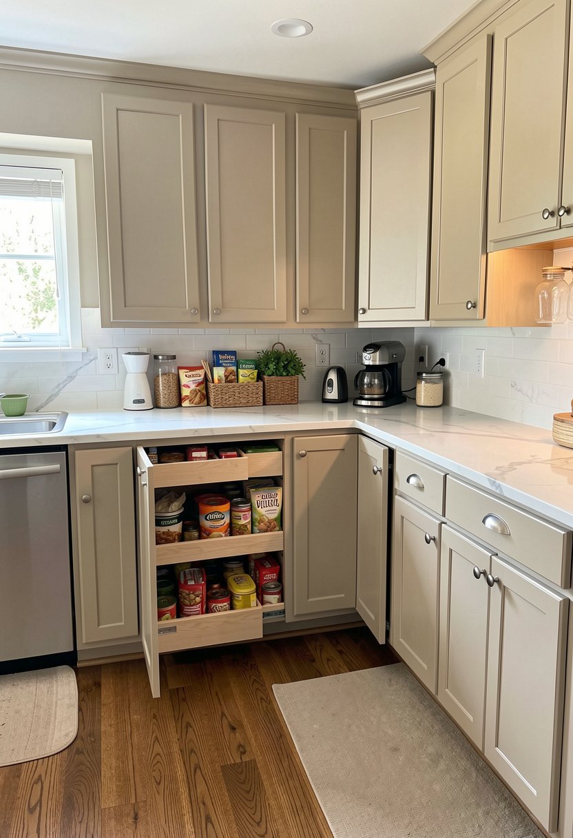 Add Pull Out Trays for Deep Storage