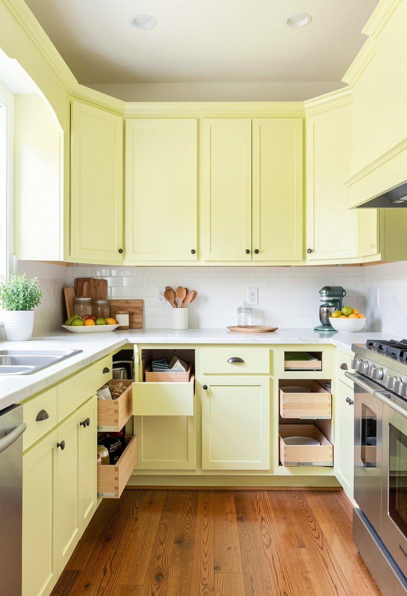Add Pull Out Trays to Lower Cabinets