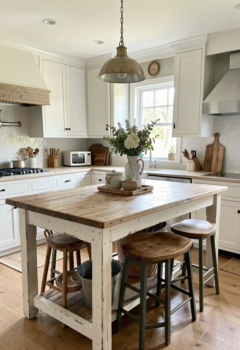 Antique Farmhouse Worktables