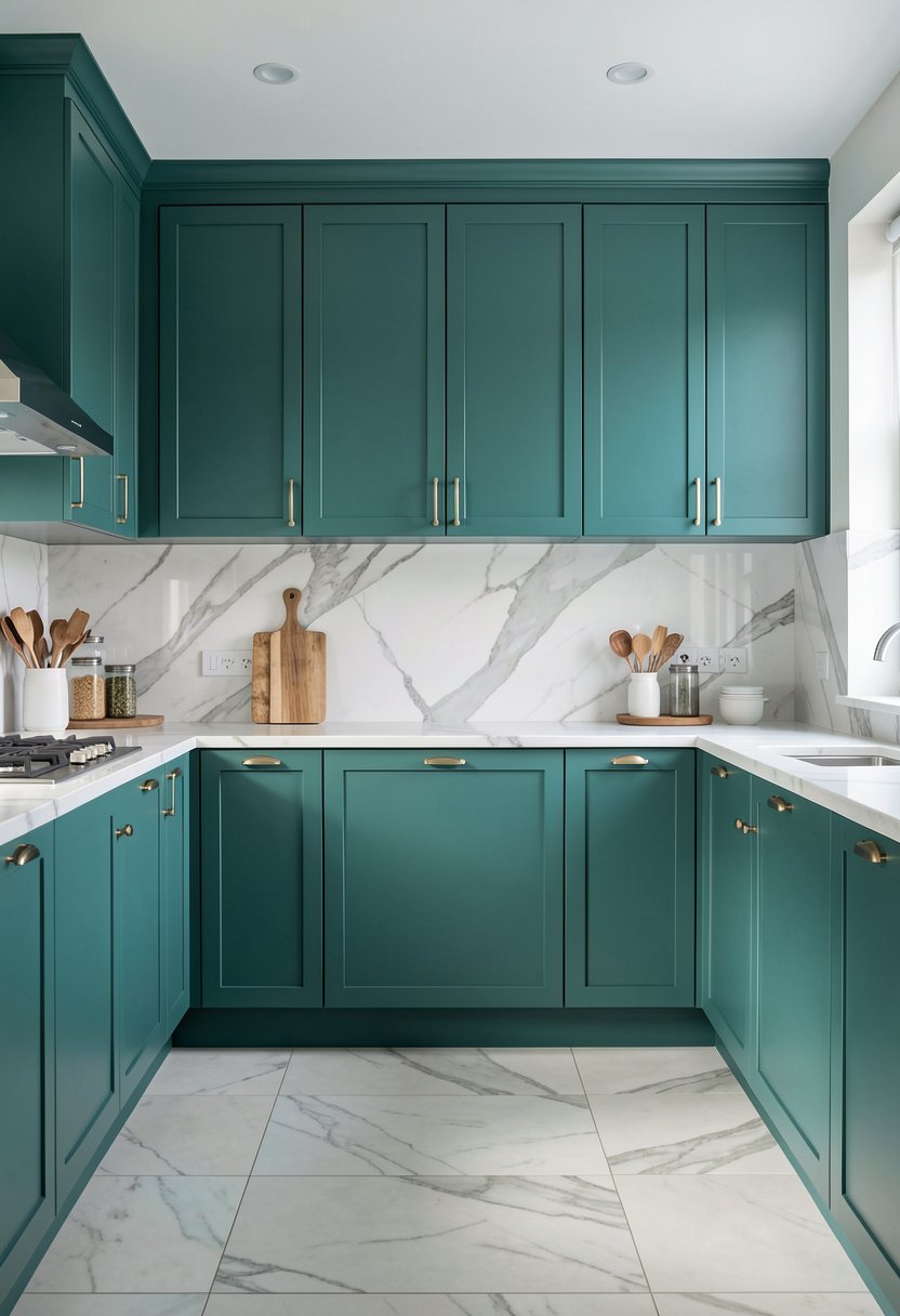 Balance Teal with Marble Stone