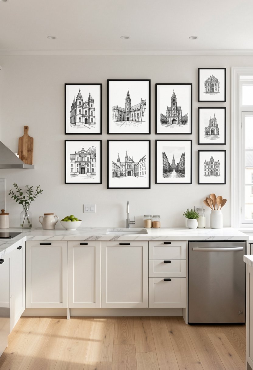 Black and White Architecture Sketches